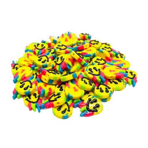 Melting Emoji Plastic Beads | Kandi Rave Bracelet Jewelry Supplies