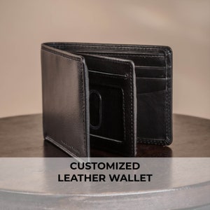 Custom Wallet | Personalized Genuine Leather Custom Debossed Wallet | Multiple Options | Great Gift Idea