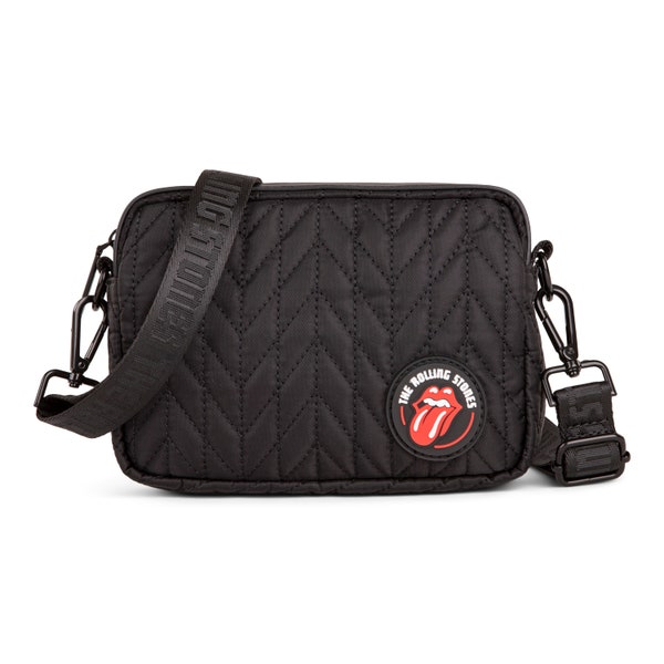 The Rolling Stones - The Iconic Collection - Crossbody - High Quality Quilted Nylon - Adjustable and Removable crossbody Strap- Everyday Bag