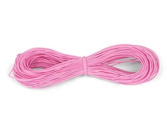 Pink Elastic Cord 1mm – Stretchy Polyester Band, Crafts & Masks (20-200 Yards)