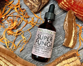 Super Fungi | Triple Extracted Medicinal Mushroom Tincture | Immunity | Energy | Adaptogen | Reishi | Chaga | Cordyceps | Turkey Tail