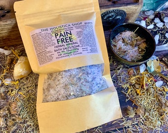Pain Free | Premium Herbal Bath Soak | Muscle Joint Pain | Epsom Bath Salts | Hemp Infused | Muscle Recovery | White Willow Bark | Arnica |