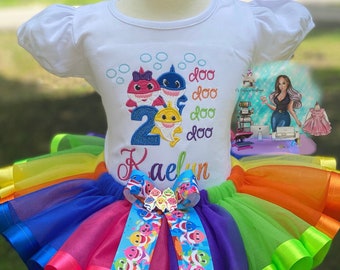 Baby Shark Birthday Outfit Girl Etsy Baby Shark Birthday Outfit Girl Etsy