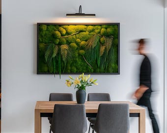 Amazing Art Botanic Art X LED- Maintenance-free decoration, Moss Wall Art, Preserved Moss, A gift for Christmas, Living Forest on the wall,