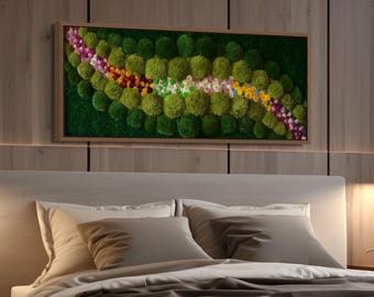 Flower Edition | Moss Wall Art - Eternal beauty of flowers in your home