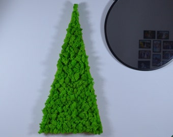 Kerstboom gemaakt van mos. Kerstmis. 60 cm. mos kunst. kerstcadeau