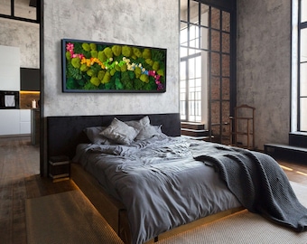 Luxury Moss Art, Led Design, Wall Art, Preserved Moss, Lighted Moss Wall, Beautiful Preserved Moss Artwork's with LED Lights, Live Moss LED