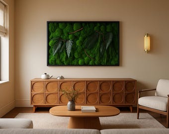 New! Botanic Art- Maintenance-free decoration, Moss Wall Art, Preserved Moss, A gift for Christmas, Living Forest on the wall, Home Decor,