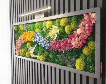 Summer Edition X Exclusive LED lamp - Preserved Moss art, , Maintenance-free plant decoration, Moss wall decoration