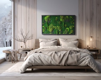MossPerfect TERRA X MOSS ART -Preserved Moss art, (Without lamp)Maintenance-free plant decoration, Moss wall decoration