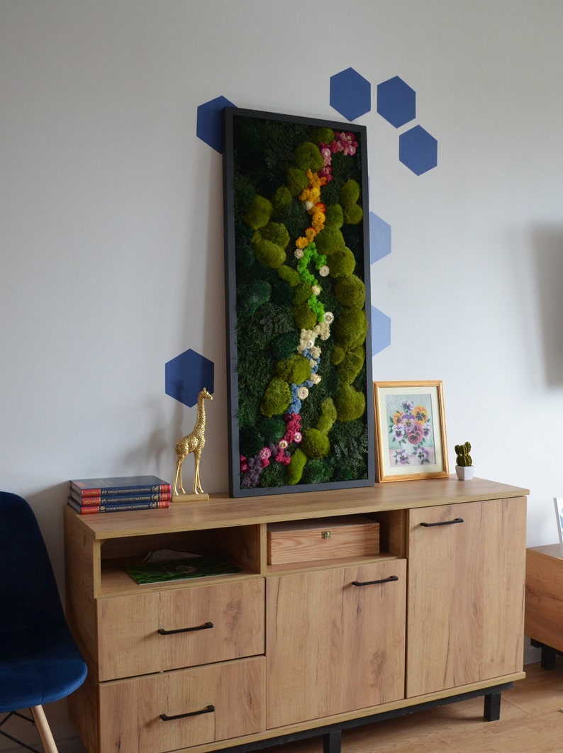 Wall Art.nature Room Decor. Modern Wall Art. Real Moss. Moss Etsy