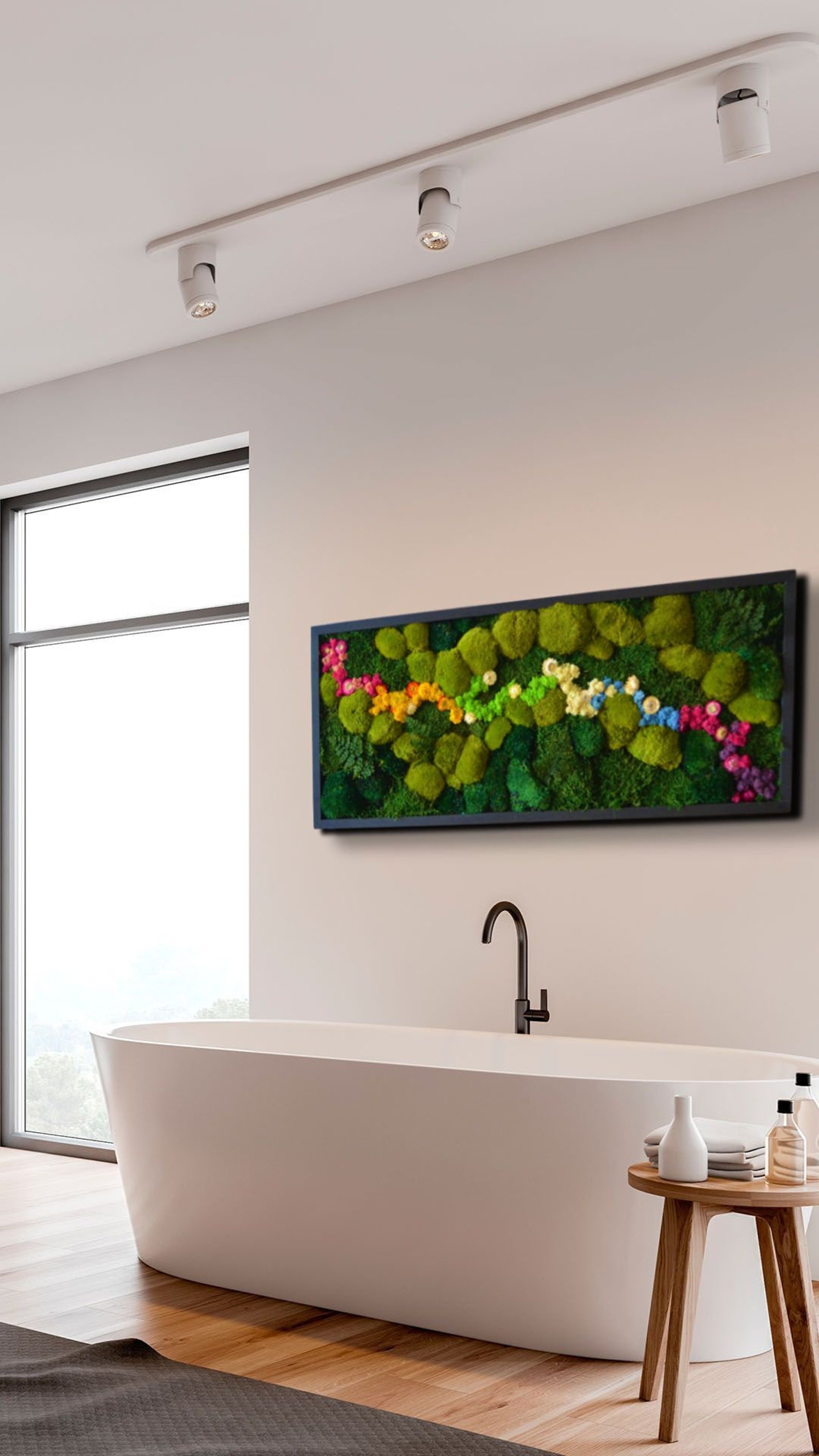 Spring Moss Art. Modern Wall Art. Real Moss. Moss Frame. Chartreuse ...