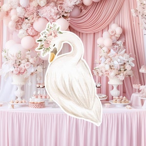 Ballerina groot decor Knipsel, ballerina Verjaardag standee, grillige Bloemenprinses, magisch Betoverd meisjesfeest, afdrukbaar decoratiefeest