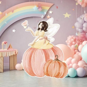 Fairy groot decor Knipsel, Fairy Verjaardag standee, grillige Floral Fairy Princess, magische Enchanted Fairy Party, afdrukbare decoratie 35