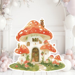 Fairy groot decor Knipsel, Fairy Verjaardag standee, grillige Floral Fairy Princess, magische Enchanted Party rekwisieten, afdrukbaar karakterdecor
