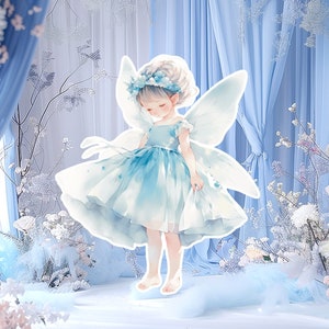 Fairy groot decor Knipsel, Fairy Verjaardag standee, grillige Floral Fairy Princess, magische Enchanted Fairy Party, afdrukbare decoratie girly