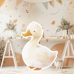 Bauernhof Ente Baby Dekor Ausschnitt Party Requisiten, Ente Geburtstag Aufsteller, Bauernhof Tier entzückenden Hintergrund, druckbare große Requisiten für Partydekoration
