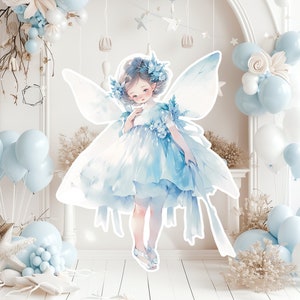 Fairy groot decor Knipsel, Fairy Verjaardag standee, grillige Floral Fairy Princess, magische Enchanted Fairy Party, afdrukbare decoratie girly