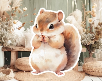 SQUIRREL baby big decor Cutout party props, cute CHIPMUNK Birthday standee, WOODLAND adorable backdrop, printable big props for party decor