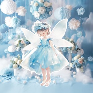 Fairy groot decor Knipsel, Fairy Verjaardag standee, grillige Floral Fairy Princess, magische Enchanted Fairy Party, afdrukbare decoratie girly