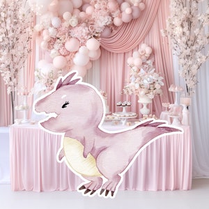 Dinosaur groot decor Knipsel, baby kind Verjaardag standee, grillige dinosaurus, schattige dino Feestdecoratie, dino afdrukbare achtergrond voor kind