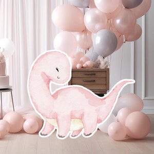 Dinosaur groot decor Knipsel, baby kind Verjaardag standee, grillige dinosaurus, schattige dino Feestdecoratie, dino afdrukbare achtergrond voor kind