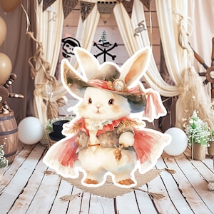 Piraten baby groot decor Knipsel feestrekwisieten, schattige piraat verjaardagsstandee, piratenzee thema schattige achtergrond, afdrukbare grote rekwisieten voor feest
