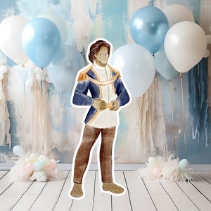 Prinz groß Dekor Cutout Party Requisiten, Baby Geburtstag Aufsteller, entzückende Prinz Hintergrund, magische verzauberte Fee, druckbare Dekoration