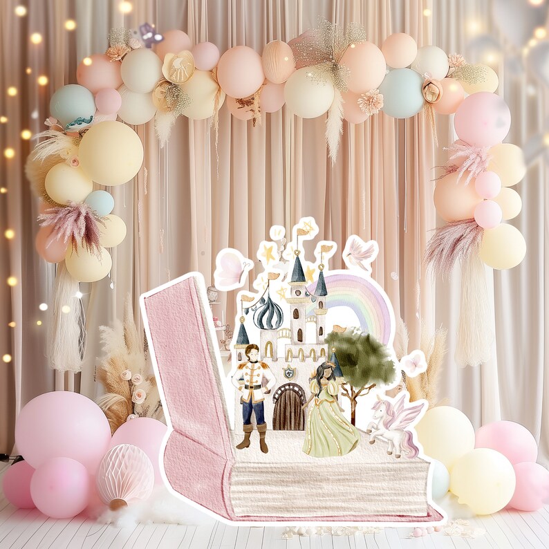 Princess Big Decor Cutout Party Props, Baby Birthday Standee, Adorable