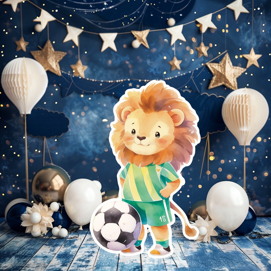 Soccer Player Baby Big Decor Cutout Party Props, Football Birthday ...