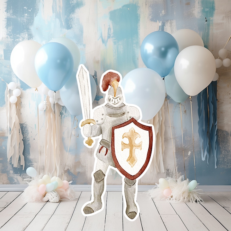 Knight Big Decor Cutout Party Props, Baby Tale Birthday Standee ...