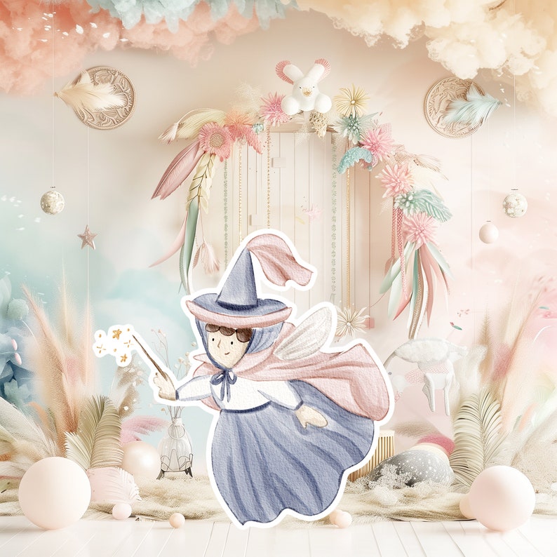 Fairy Big Decor Cutout Party Props, Baby Tale Birthday Standee