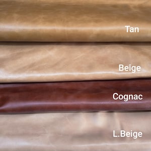 Crunchy Cowhide Leather Skin: 1.2mm (3 oz) Thick, Soft Two-Tone