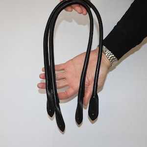 Schultergriffe aus Leder für Taschen, Paar oder abgerundet genähte echte Ledergriffe für Taschen Länge 75 cm (30 Zoll)