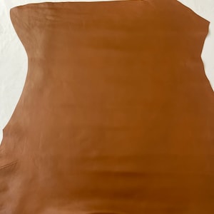 Pelle di pecora color cognac, vera pelle di agnello nappa per artigianato, spessa 1,0 mm (2 1/2oz)