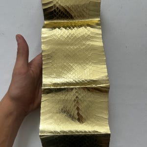 Cuir de serpent - Véritable peau de serpent pour travaux manuels, métallique et fine, épaisseur 0,3 mm (1 oz), projets de bricolage uniques