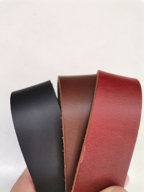 Leather Straps for Belts, Genuine Leather Straps for Crafts, Thickness  5,0mm13 Oz Length 130cm51 Inches 