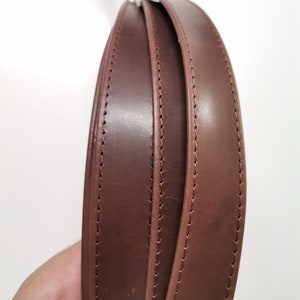 Bandoulière en cuir, bandoulières de sac pliées et cousues largeur 2,5 cm (1 pouce), épaisseur 2,2 mm (5 oz),