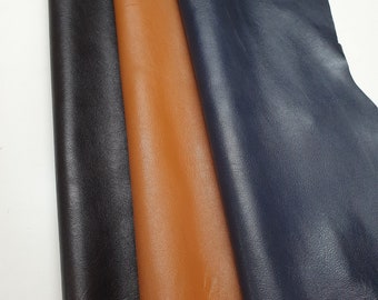 Goat leather milled and thick, Soft goat skin for crafts and Leather Goods, thickness 1,2mm (3 oz)