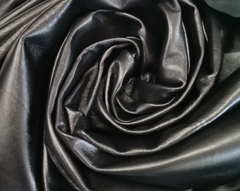 Glossy sheep garment leather, Genuine lambskin leather for clothes thick 0,8mm//2 oz