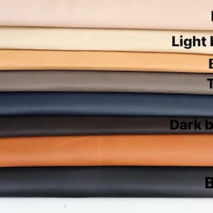 Pig leather for lining, Genuine pigskin leather sheets soft and thin resin finished, thick 0,6mm (1 1/2 oz)