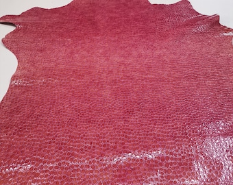 Sheep soft patent leather, Genuine sheepskin leather hide printed crocodile thickness 1,0mm(2 1/2 oz)