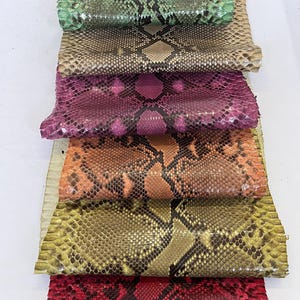 Real snake leather, genuine snakeskin hides, long and wide python leather of thick 0,7mm(2 oz)