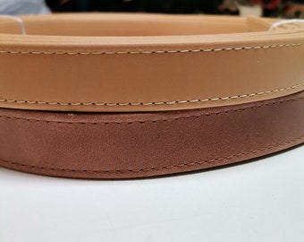 Full Grain Leather Crossbody Strap: Stitched Bag Straps width (2.5cm/1 inch)