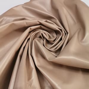 Sheepskin nappa soft leather, Genuine lambskin leather hide, col. dark cream pearl thick. 0,9mm(2 oz)