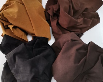 Pig Suede Leather: Lightweight, Soft, Pigskin Garment Fabric (0.5mm//2 oz)