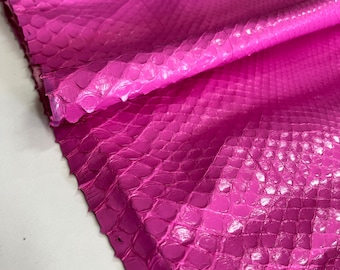 Glossy Python Leather Snakeskin: Exotic Craft Hide (0.7mm 2 oz)