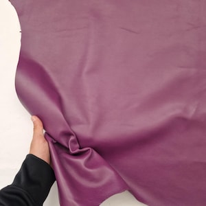 Purple Nappa Lambskin Leather Hide: Soft Sheepskin for Crafts