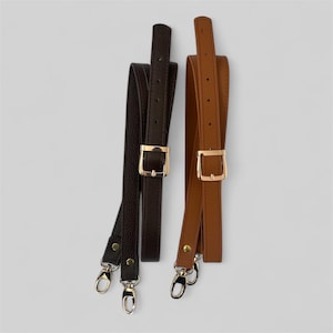 Adjustable Leather Crossbody Bag Strap: 2.3cm Wide, Full Grain Cow Leather