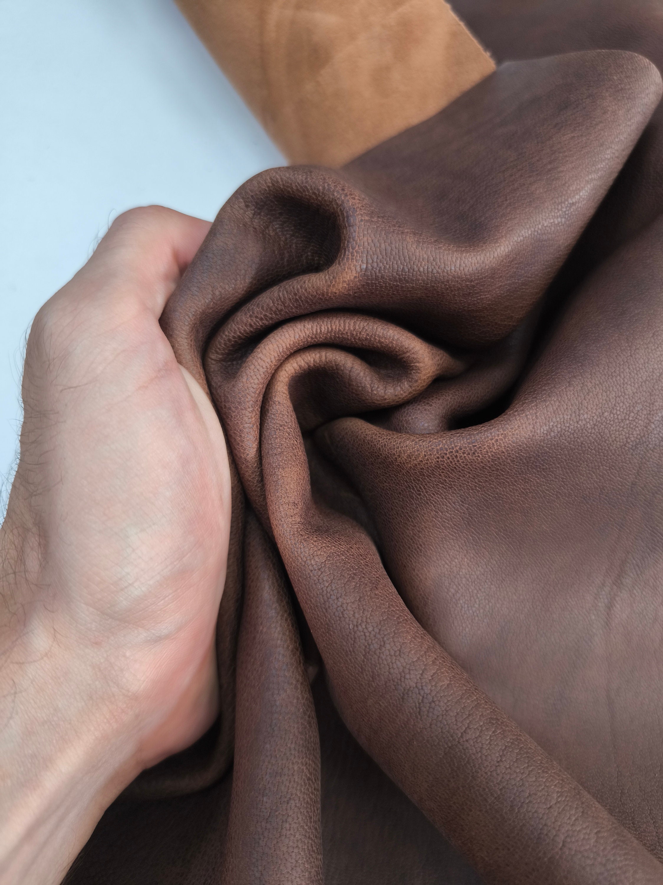 Waxy Goat Leather: Soft, Thick Pull-up Leather for Crafts - Etsy UK